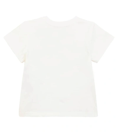 Shop Gucci Baby Logo Cotton Jersey T-shirt In White