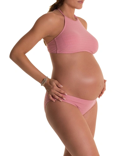 Shop Pez D'or Maternity Eva 2-piece Bikini Swim Set In Pink