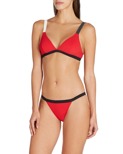 Shop Valimare St Barths Bikini Top In Red