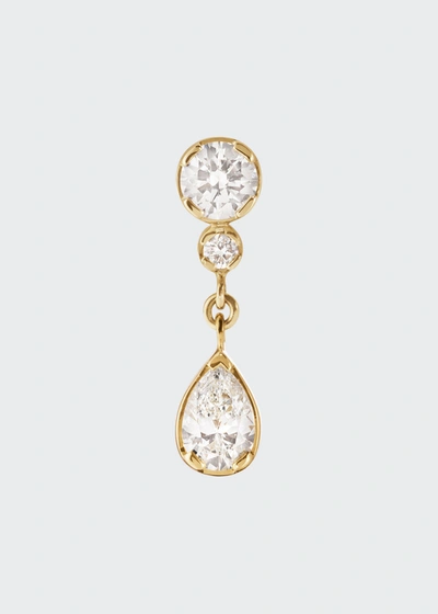 Shop Sophie Bille Brahe Goutte Diamond Drop Earring, Single In Yg