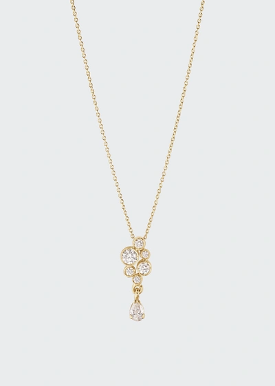 Shop Sophie Bille Brahe Splash Diamant Diamond Cluster Necklace In Yg