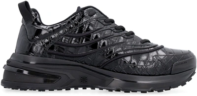 Shop Givenchy Giv 1 Embossed Sneakers In Black