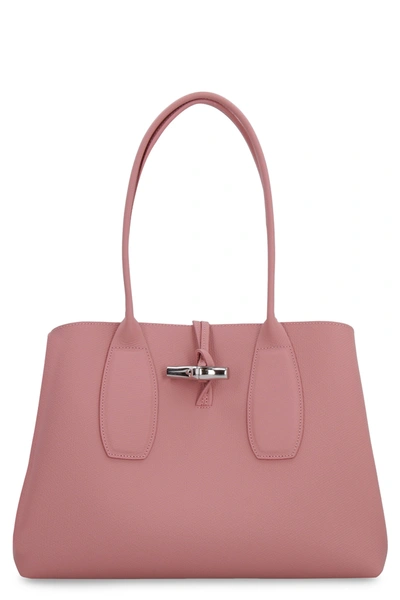 Shop Longchamp Roseau Tote Bag In Pink