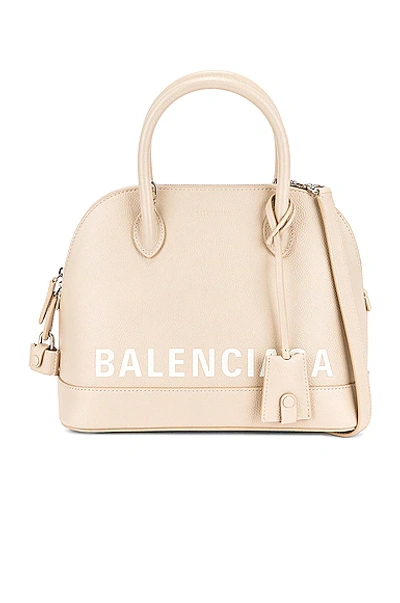 Balenciaga Small Ville Top Handle Bag In Cream & White | ModeSens