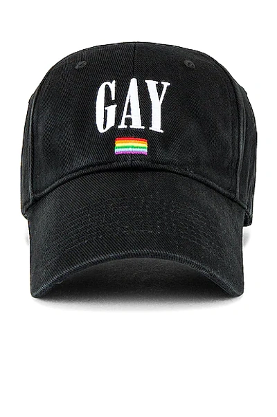 Shop Balenciaga Gay Pride Hat In Black