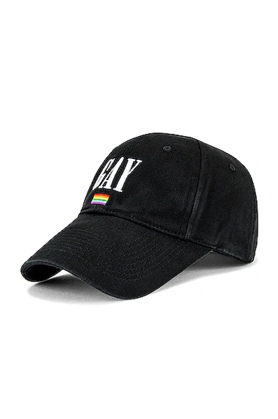 Shop Balenciaga Gay Pride Hat In Black