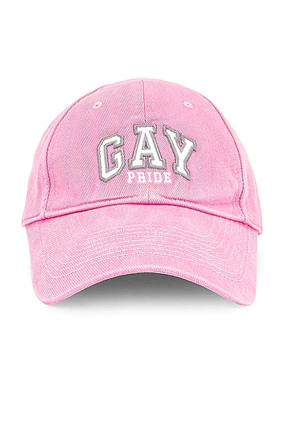 Shop Balenciaga Gay Pride Hat In Light Pink