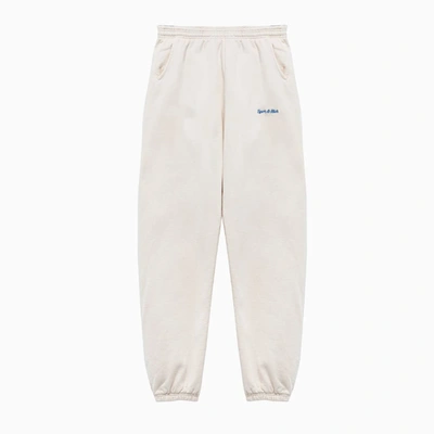 Shop Sporty And Rich Classic Logo Pants Sw181mk In Milk