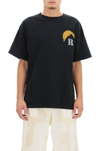 Shop Rhude Moonlight T-shirt In Black (black)