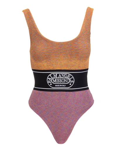 Shop Palm Angels Capsule Multicolored One-piece Swimsuit