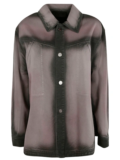 Shop Alberta Ferretti Vintage Effect Denim Shirt In Grey