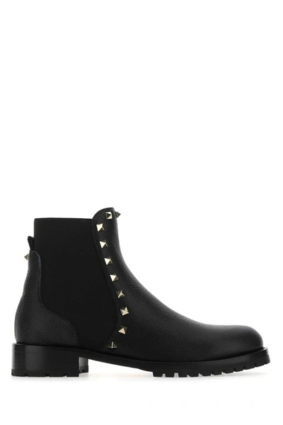 Shop Valentino Garavani Rockstud Chelsea Boots In Black