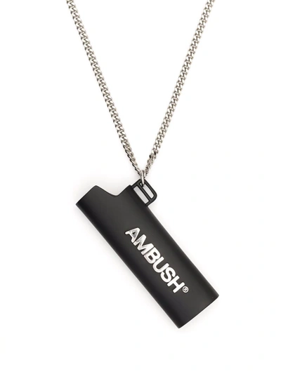 Shop Ambush Lighter Case Pendant Necklace In 黑色