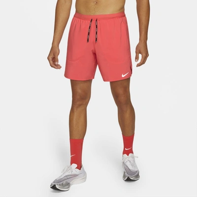 Shop Nike Men's Flex Stride 7" Brief Running Shorts In Orange