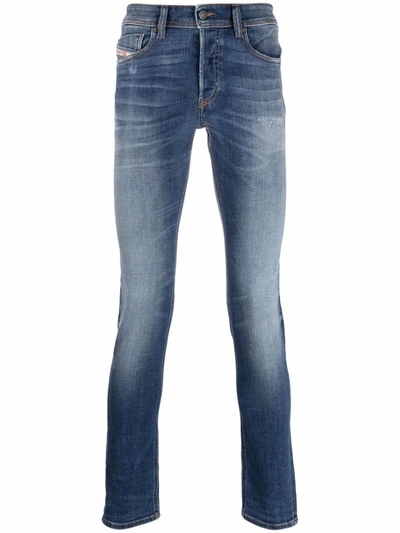 Shop Diesel Skinny-cut Sleeker Jeans In Blau