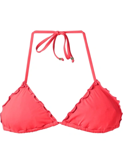 Shop Amir Slama Triangle Bikini Top In Rot