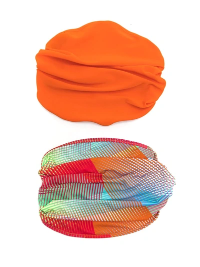 Shop Amir Slama 2-pack Headbands In Orange