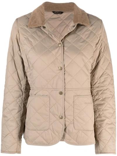 Shop Barbour Quilted Puffer Jacket In Nude