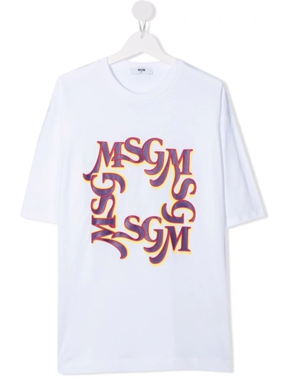 Msgm Logo-print T-shirt In White