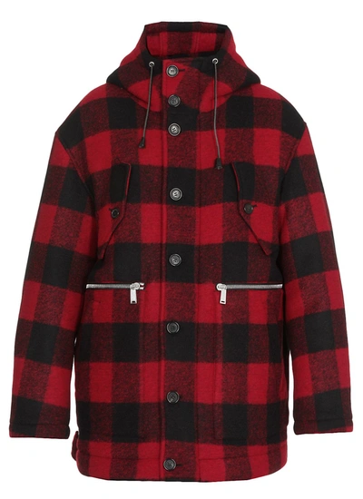 Shop Dsquared2 Coats In Black\red