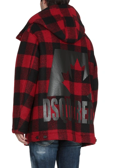 Shop Dsquared2 Coats In Black\red