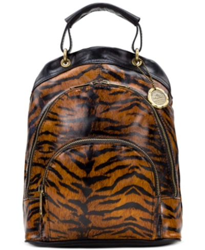 Shop Patricia Nash Alencon Leather Backpack In Tiger Print
