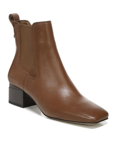 Shop Franco Sarto Waxton Square Toe Booties In Hazelnut Leather