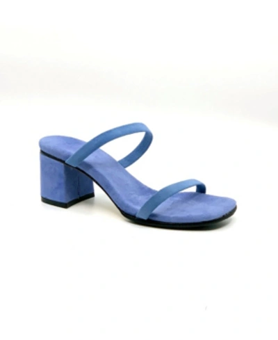 Shop All Black Women's Naked Lady Barely There Sandals Women's Shoes In Blue