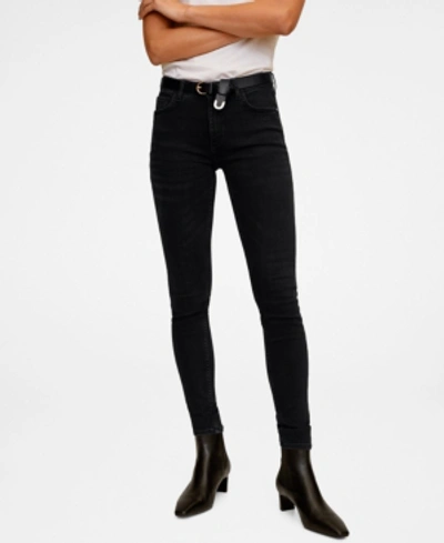 Mango Women's Kim Skinny Push-up Jeans In Black Denim | ModeSens