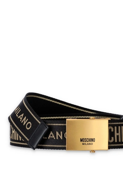 Shop Moschino Belts In Fantasia Nero