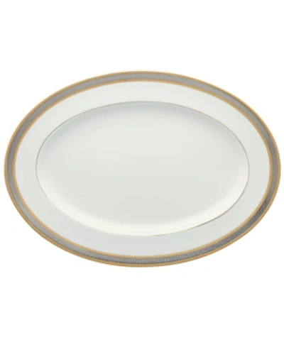 Shop Noritake Brilliance Oval Platter, 16" In White/gold/platinum