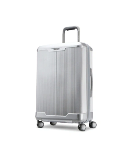 Shop Samsonite Silhouette 17 25" Check-in Expandable Hardside Spinner In Aluminum Silver