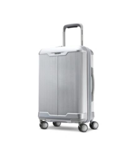 Shop Samsonite Silhouette 17 21" Carry-on Expandable Hardside Spinner In Aluminum Silver