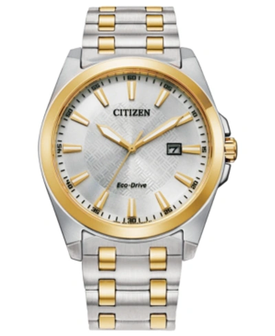 Citizen Peyten Mens Two Tone Stainless Steel Bracelet Watch Bm7534-59a In Two-tone