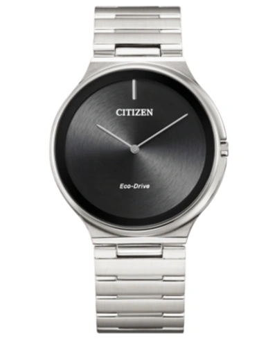 Shop Citizen Eco-drive Unisex Stiletto Stainless Steel Bracelet Watch 39mm In Silver-tone