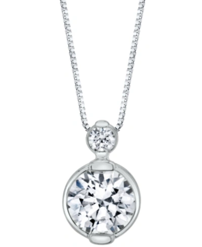 Shop Sirena Diamond Double Bezel 18" Pendant Necklace (1/4 Ct. T.w.) In 14k White Gold Or 14k Yellow Gold