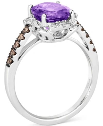 Le Vian Amethyst (3 Ct. T.w.) & Diamond (3/8 Ct. T.w.) Ring In 14k White Gold (also In Blue Topaz & Citrine) In Amethyst