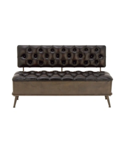 Shop Rosemary Lane Iron Industrial Bench In Black