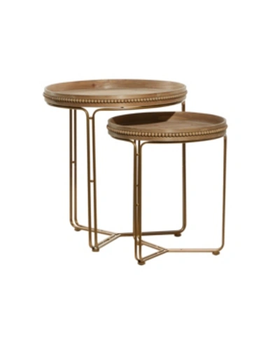 Shop Rosemary Lane Wood Contemporary Accent Table Set, 2 Piece In Brown