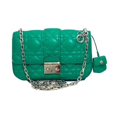 Miss dior promenade leather crossbody bag Dior Green in Leather - 25065992