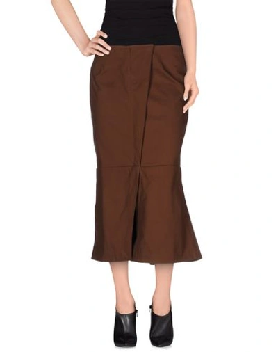 Marni Midi Skirts In Cocoa