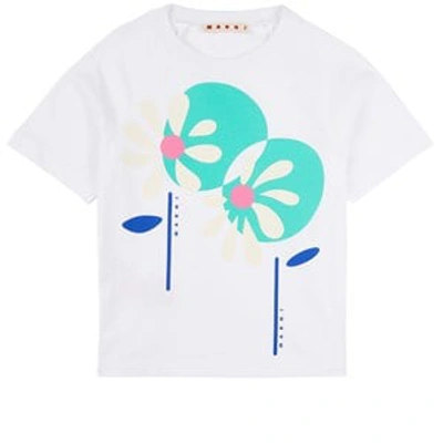 Marni Kids' Logo-print Short-sleeved T-shirt In White | ModeSens