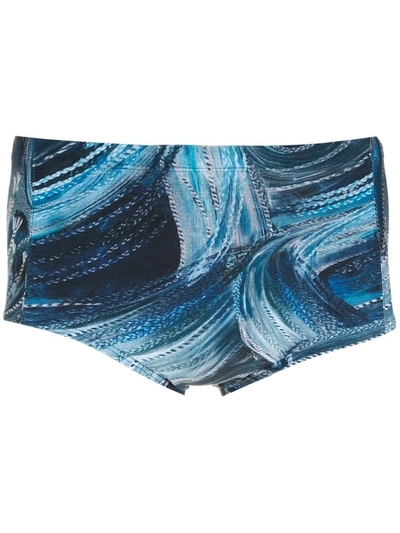 Shop Lygia & Nanny Parati Print Swimming Trunks In Blau