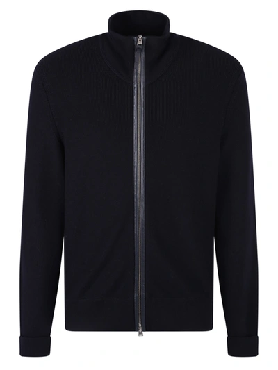 Shop Tom Ford Zipped Cardigan In Blue