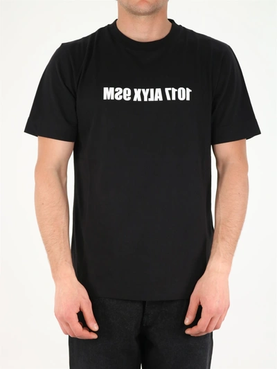 Shop Alyx T-shirt Mirrored Logo In Black