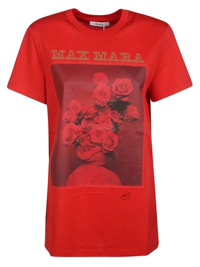 Shop Max Mara Rosso T-shirt In Red