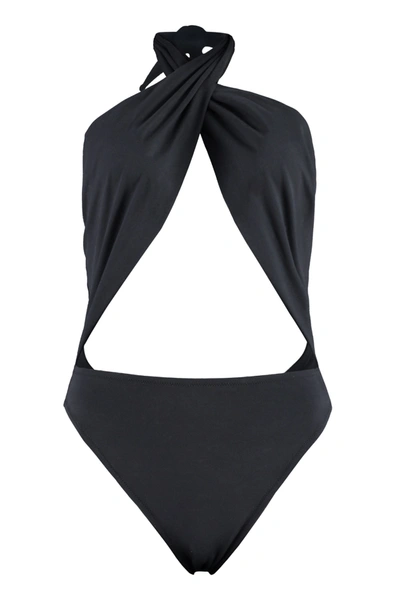 Shop Reina Olga Italian Stallion Swimsuit In Black