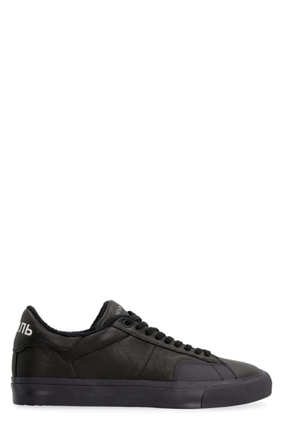 Shop Heron Preston Vulcanized Leather Low-top Sneakers In Black