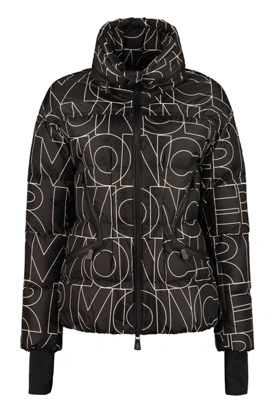 Shop Moncler Dixence Printed Down Jacket In Black
