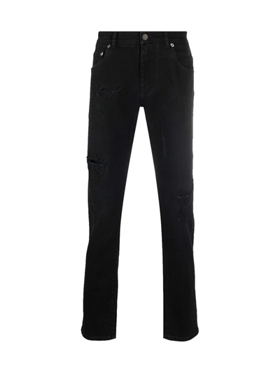Shop Dolce & Gabbana Mid-rise Straight-leg Jeans In Variante Abbinata